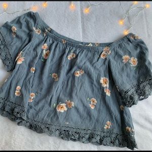 Off the shoulder floral top